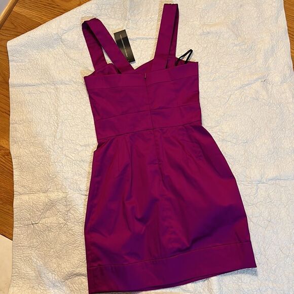 NWT FRENCH CONNECTION NEON PURPLE SLEEVELESS DRESS - 4 - Picture 5 of 6